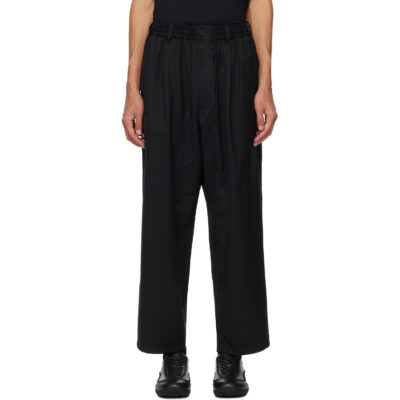 Y-3 Black Refined Wool Track Pants