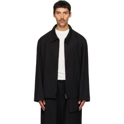 Y-3 Black Wool Tailored Blouson Jacket
