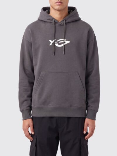 Y-3 Relaxed Fit Cotton Hoodie with Contrast Logo