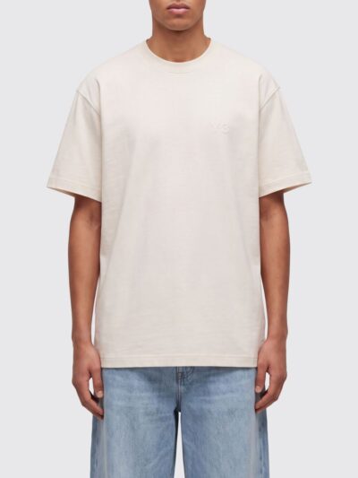 Y-3 Relaxed Fit Cotton T-Shirt with Tone-on-Tone Printed Logo