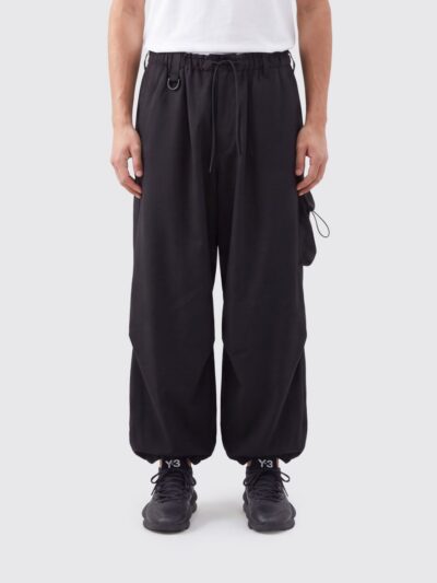 Y-3 Wide-Leg Technical Fabric Cargo Trousers with Drawstring