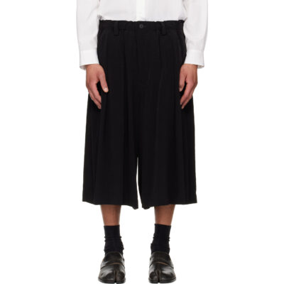 YOHJI YAMAMOTO Black 8 Tucks Trousers