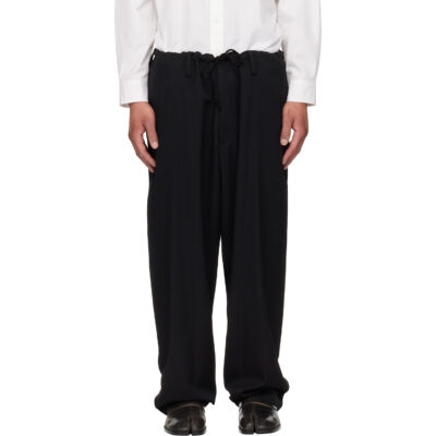 YOHJI YAMAMOTO Black New Standard String Trousers