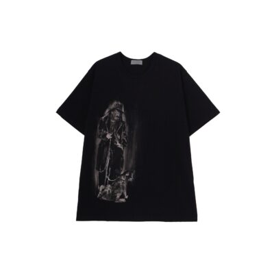 Yohji Yamamoto Cotton Single Jersey Round Neck Short Sleeve T-shirt