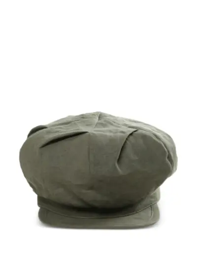 Yohji Yamamoto pleated newsboy hat - Green