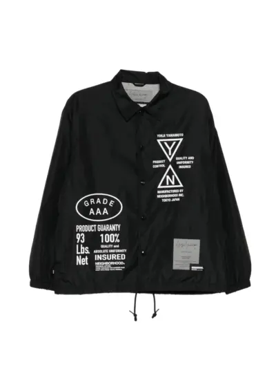 Yohji Yamamoto x Neighborhood logo-print jacket - Black