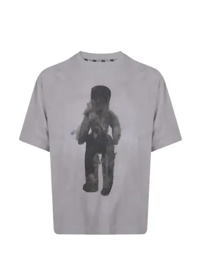 Ziggy Chen graphic-print T-shirt - Grey