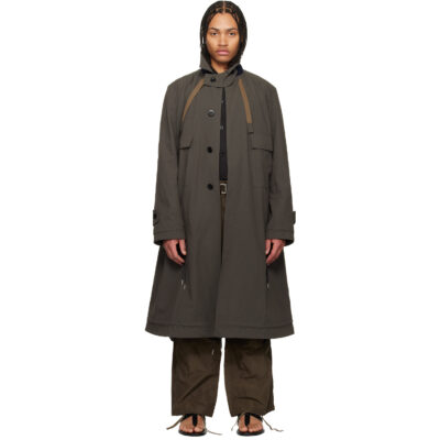 sacai Khaki Weathercloth Coat