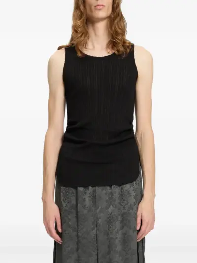 Ann Demeulemeester Boris wrinkled tank top - Black