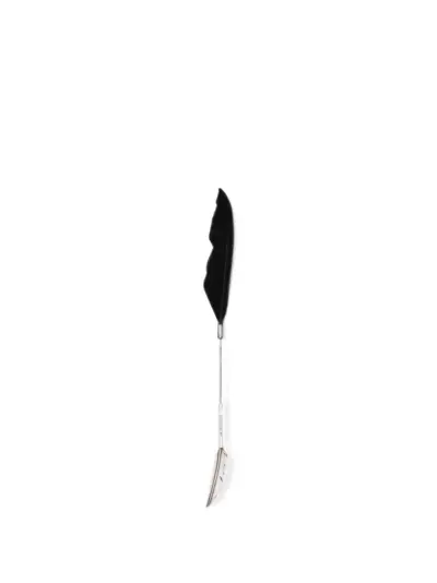 Ann Demeulemeester Mies feather earrings - Silver