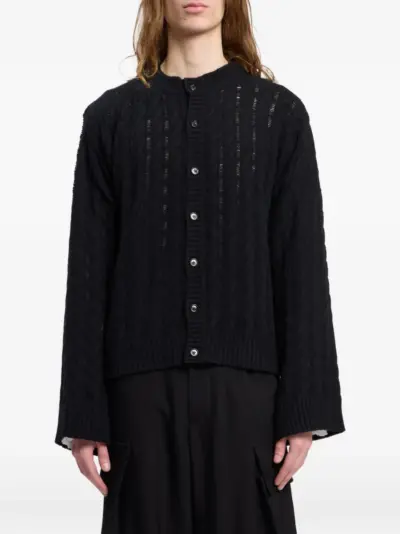Ann Demeulemeester cable-knit cardigan - Black