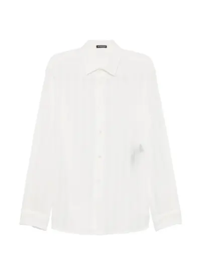 Ann Demeulemeester pinstripe-pattern long-sleeve shirt - White