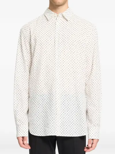 Ann Demeulemeester polka-dot cotton shirt - Neutrals