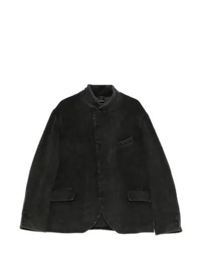 Avant Toi high-neck button-up blazer - Grey