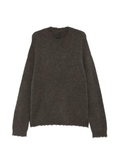 Frei-Mut Kintore distressed-effect crew-neck sweater - Grey
