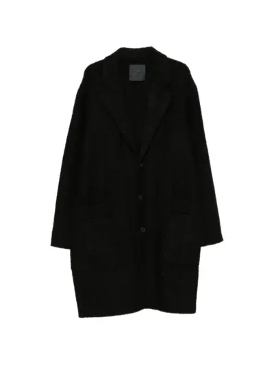 Frei-Mut notch-lapel single-breasted coat - Black