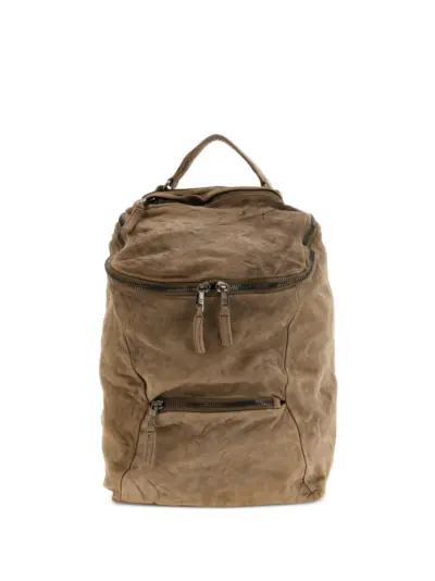 Giorgio Brato wrinkled-effect backpack bag - Brown