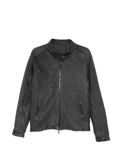 Giorgio Brato zip-up leather jacket - Black