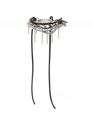 Goti beaded multi-chain bracelet - Silver
