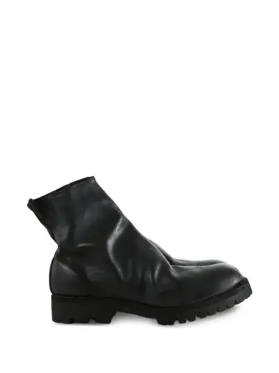 Guidi leather ankle boots - Black