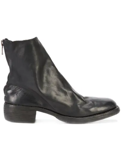 Guidi rear zip boots - Black