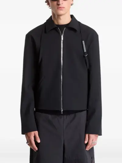 HELIOT EMIL Adsum strap-detail jacket - Black