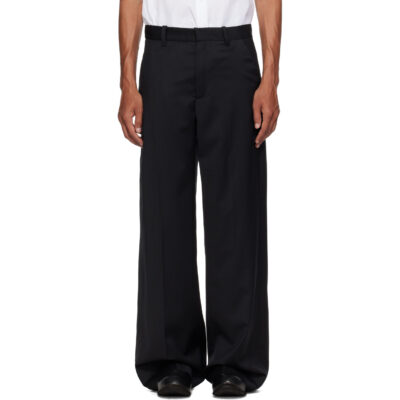 HELIOT EMIL Black Diapason Tailored Trousers