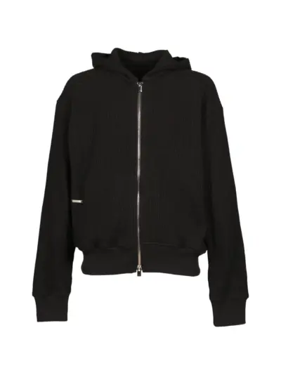 HELIOT EMIL Risset waffle-knit hoodie - Black