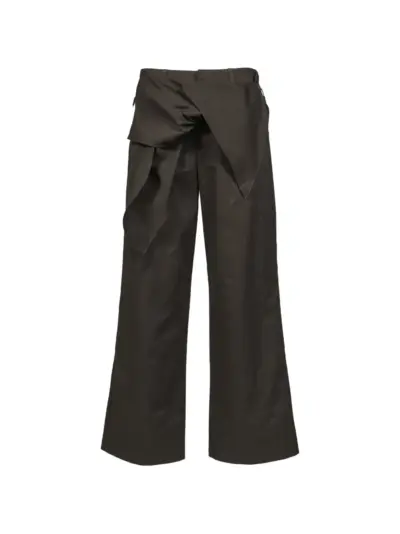HELIOT EMIL Soneme draped-front trousers - Black