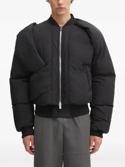 HELIOT EMIL padded zipped jacket - Black