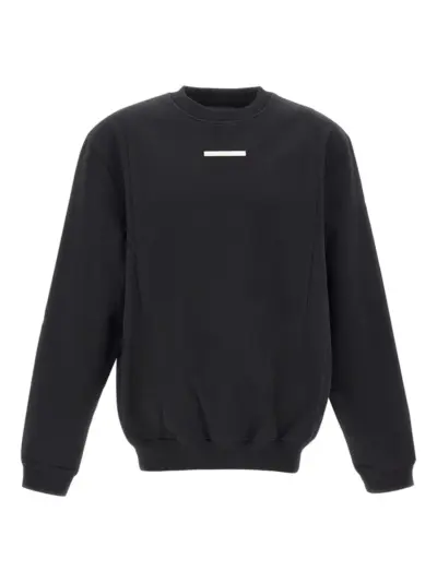 HELIOT EMIL raglan-sleeve metal-plaque sweatshirt - Black
