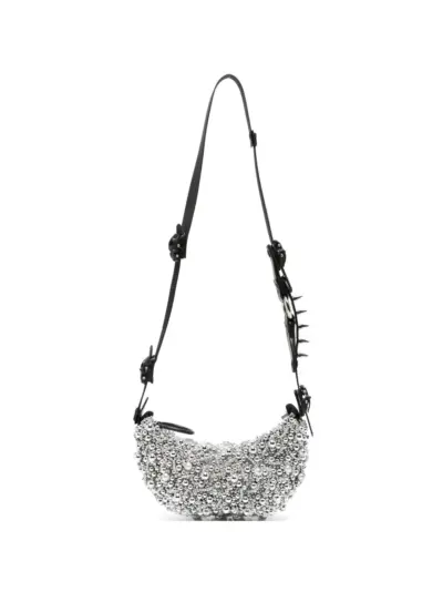 Innerraum beaded spike-detail shoulder bag - Black