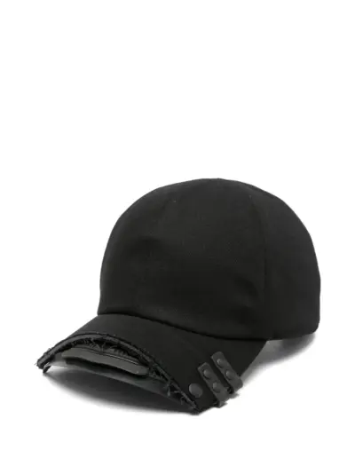 Innerraum distressed panelled baseball cap - Black