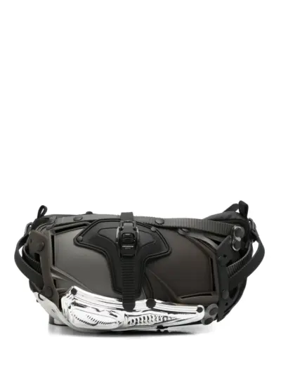Innerraum sculptural-shell carabiner belt bag - Black