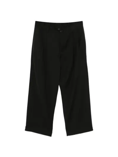 Isabel Benenato buttoned-cuff pleated trousers - Black