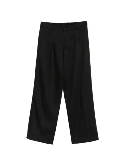 Isabel Benenato pleated straight-leg trousers - Black