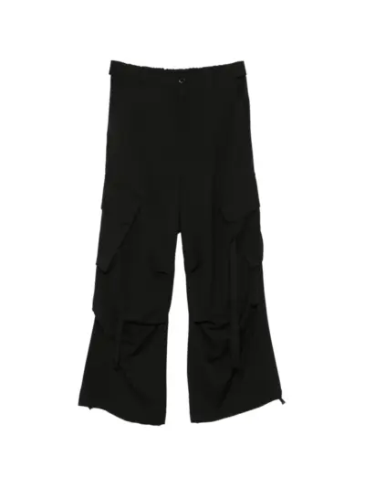 Isabel Benenato wide-leg cargo pants - Black