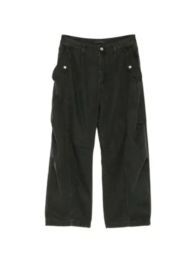 Juun.J logo-patch jeans - Black