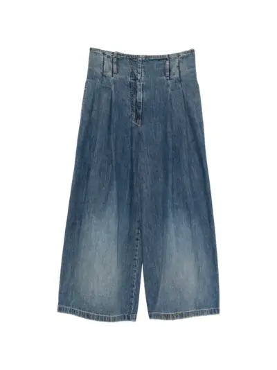 Juun.J pleated wide-leg jeans - Blue
