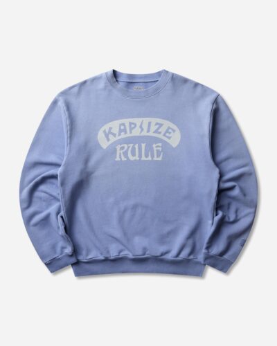KAPITAL Men s SWT Knit Crewneck Sweatshirt (Kapsize Rule) Light Blue