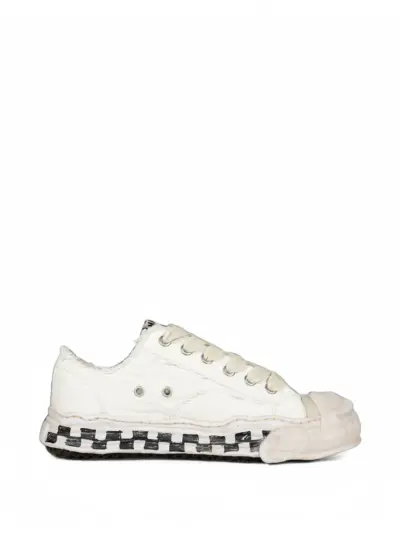Maison MIHARA YASUHIRO "Hank" OG graffiti check sole Canvas Low-top Sneakers - White