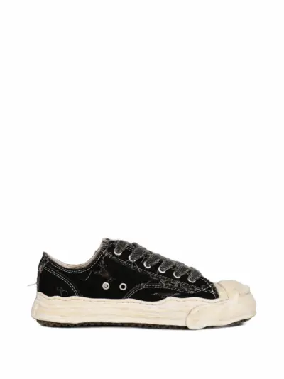 Maison MIHARA YASUHIRO Hank distressed canvas sneakers - Black