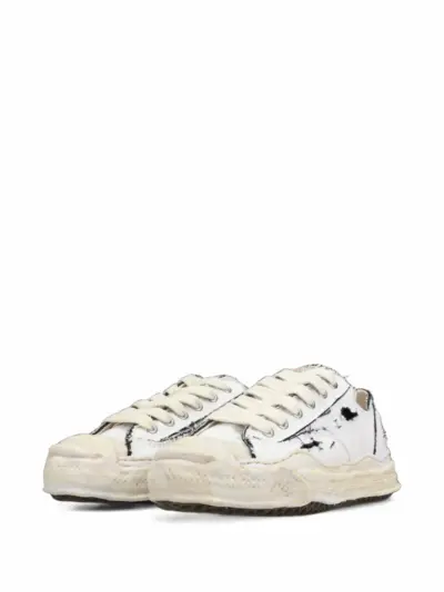 Maison MIHARA YASUHIRO Hank ripping canvas sneakers - White