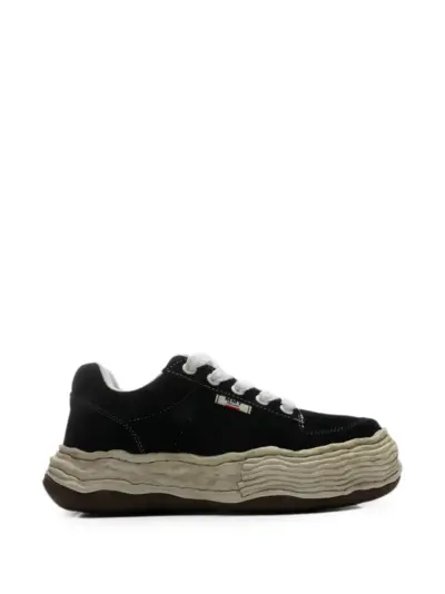 Maison MIHARA YASUHIRO Oliver OG distressed sole suede low-top sneakers - Black