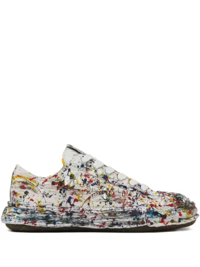 Maison MIHARA YASUHIRO Peterson paint-splattered sneakers - White