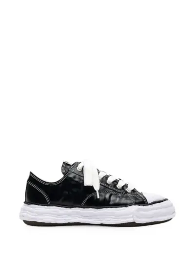 Maison MIHARA YASUHIRO Peterson23 OG sole wrinkled leather low-top sneakers - Black