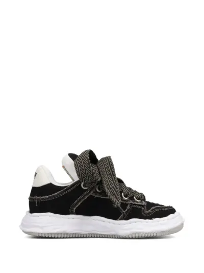 Maison MIHARA YASUHIRO Wayne Puffer OG sole patterned lace canvas low-top sneakers - Black