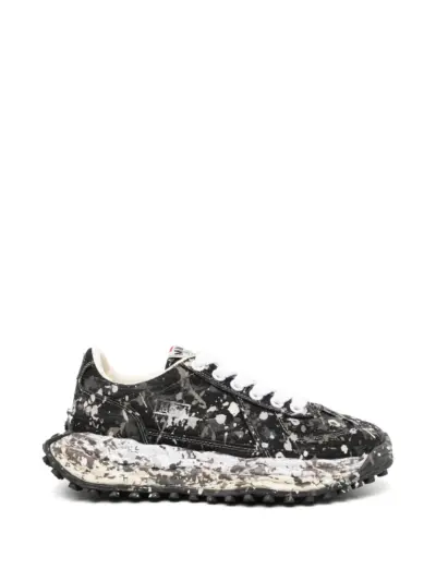 Maison MIHARA YASUHIRO paint-splatter sneakers - Black