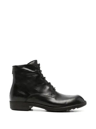 Officine Creative Diary lace-up leather ankle boots - Brown