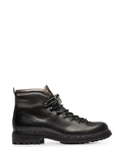 Officine Creative lace-up leather boots - Brown